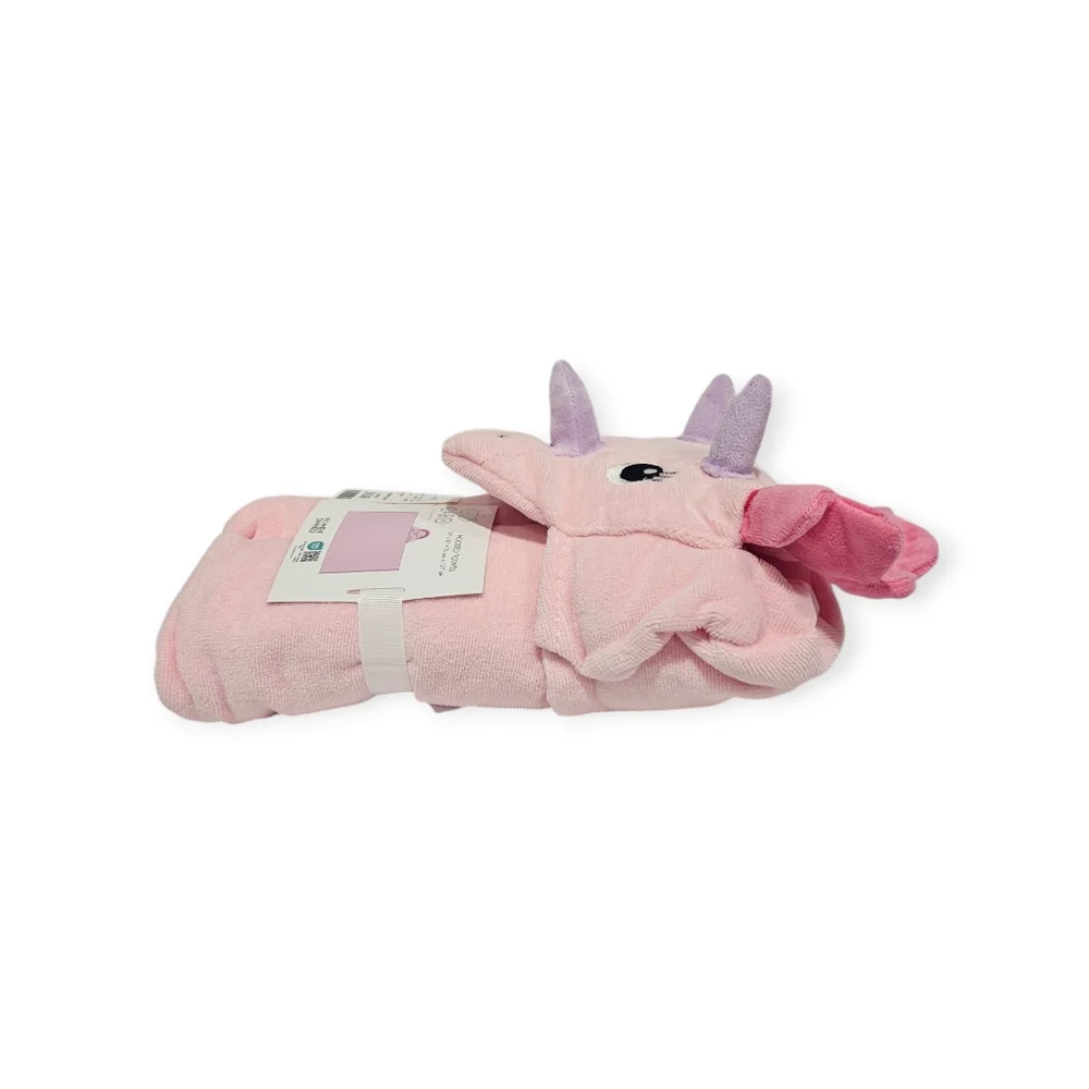 Caro Kids Baby Dinosaur Cotton Hooded Towel PINK NEW